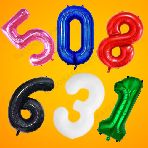 Numero foil palloncini piccoli - numero,