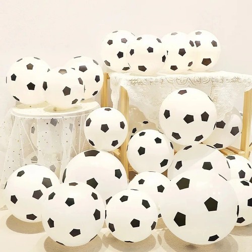 Palloncini calcio nero - calcio, 12"