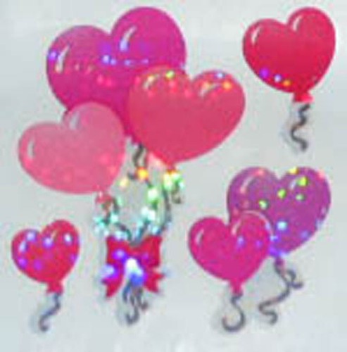 Glittery heart balloons - glittery,